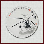 青石国画兰花