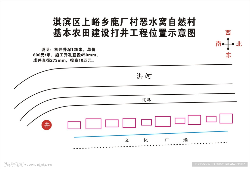 农田打井示意图