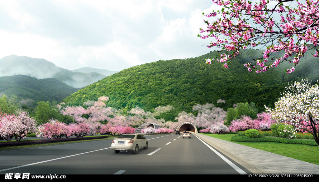 公路群山