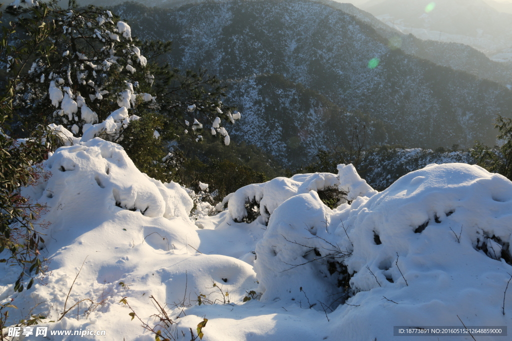 美丽的雪景