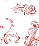 红色精美花纹