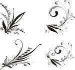 时尚花纹 黑白花纹