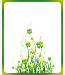 绿色的幸运草花纹