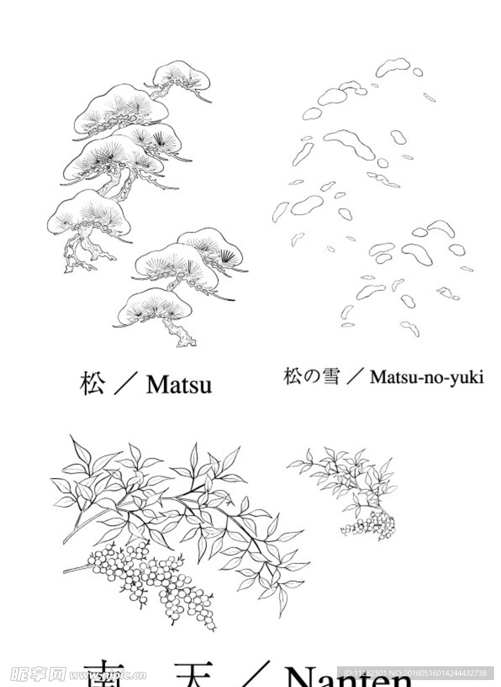 松 南天