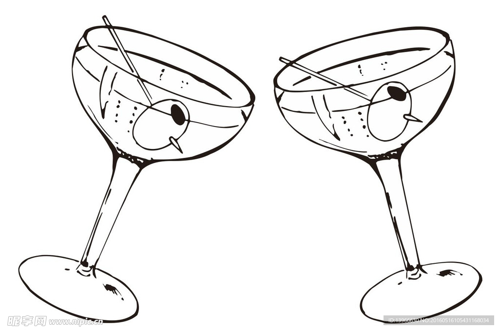 2只高脚杯