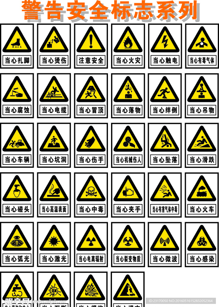 警告安全标志系列