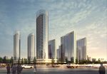 玻璃墙商住写字楼建筑效果图