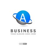 A字母蓝颜色的公司标志