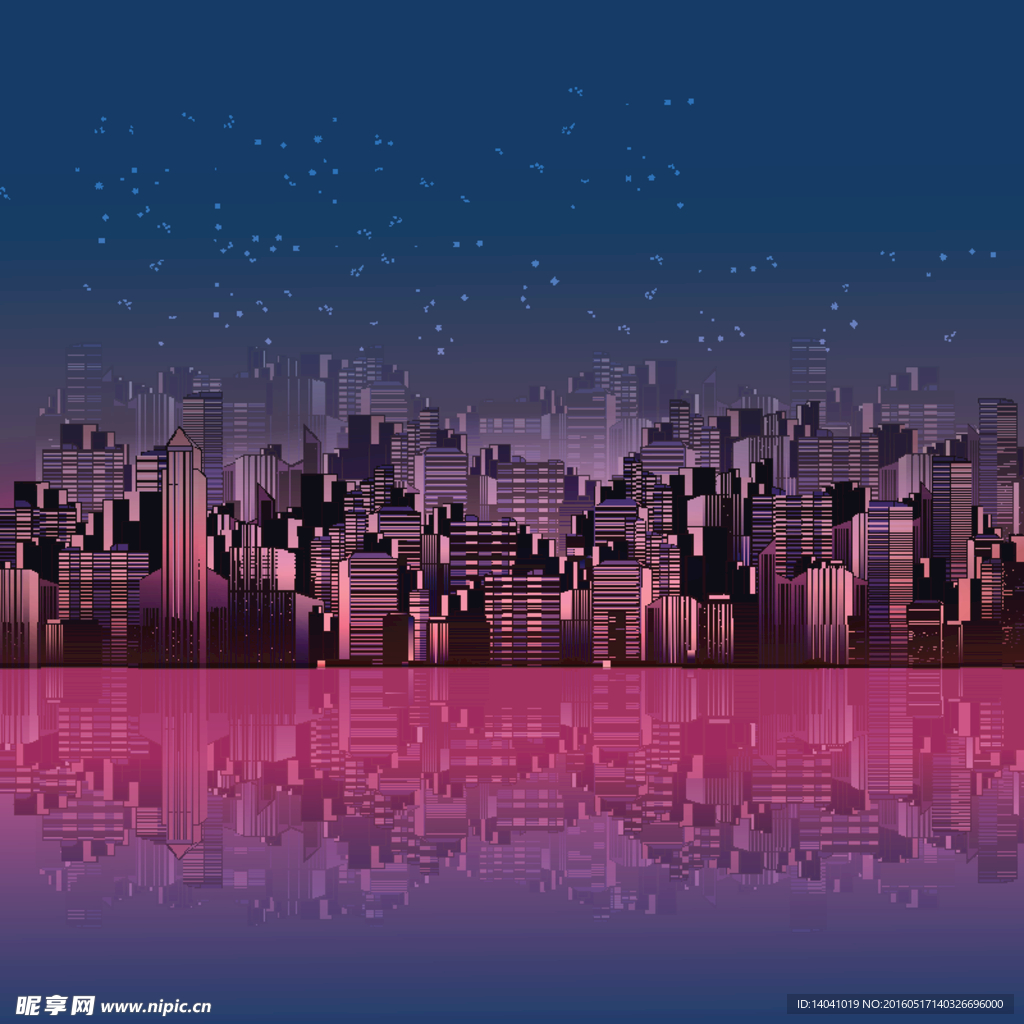 夜晚城市背景