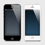 iPhone5S黑白手机分层