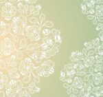 简洁淡雅手绘白色花草纹样