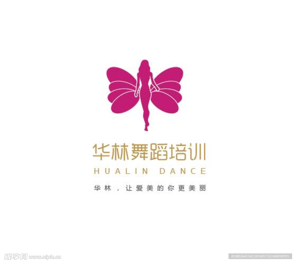 瑜伽舞蹈钢管舞培训标志logo