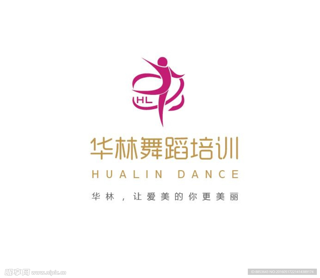 瑜伽舞蹈钢管舞培训标志logo