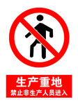 警示标签  生产重地