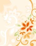 米色底纹手绘花纹