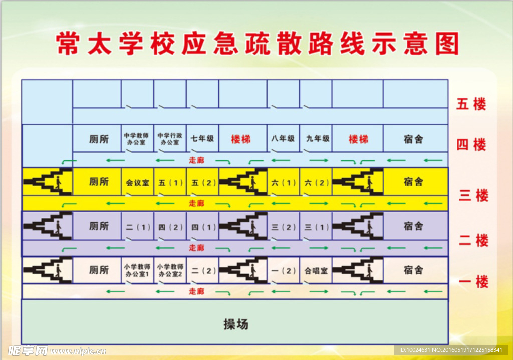 校园应急疏散示意图