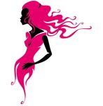 性感女性剪影墙纸贴纸