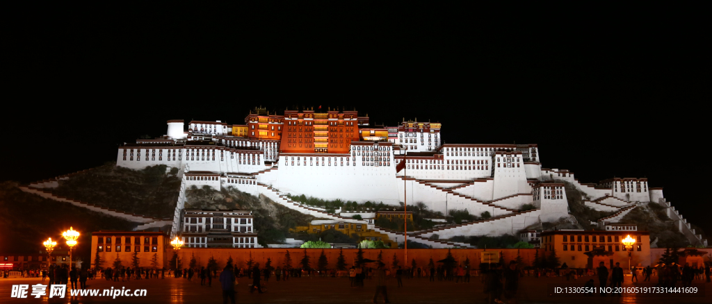 布达拉宫夜景