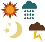 太阳 雷电 云彩