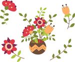 手绘花朵素材