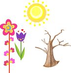 树木花朵 太阳