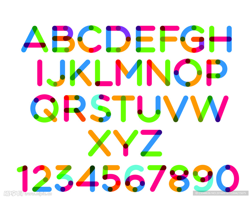 ABC123字母数字素材