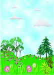 小山坡 绿色草地 春天来了