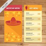 墨西哥菜单模板
