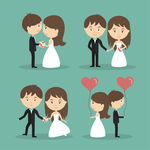 刚结婚幸福的夫妇