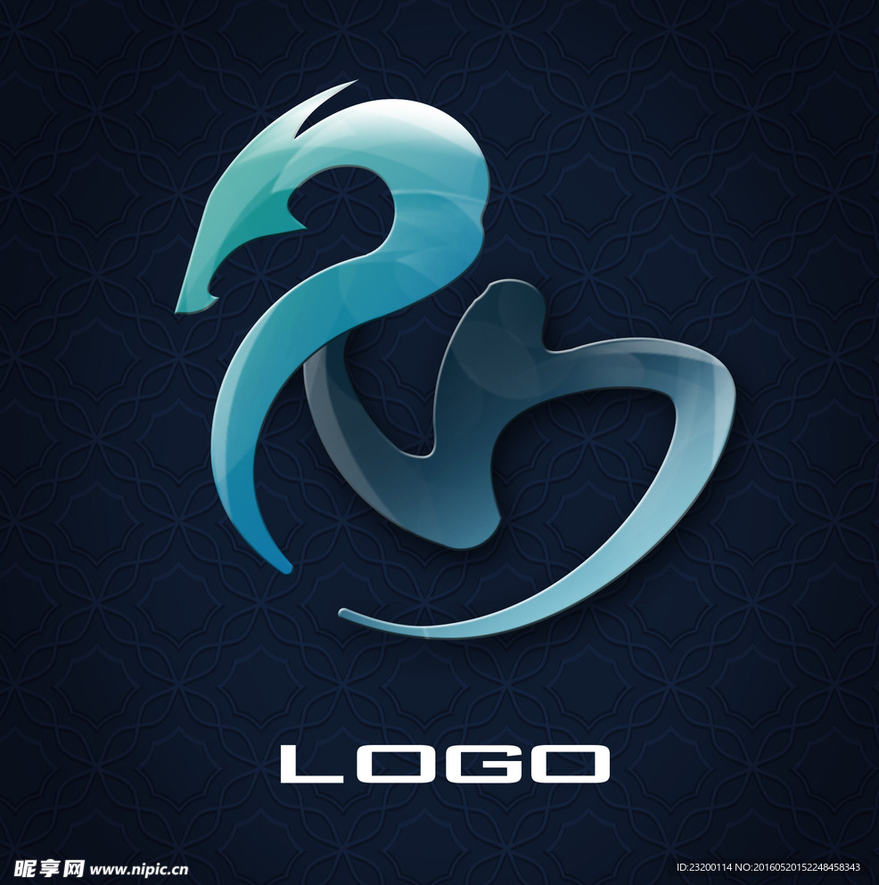 龙型logo