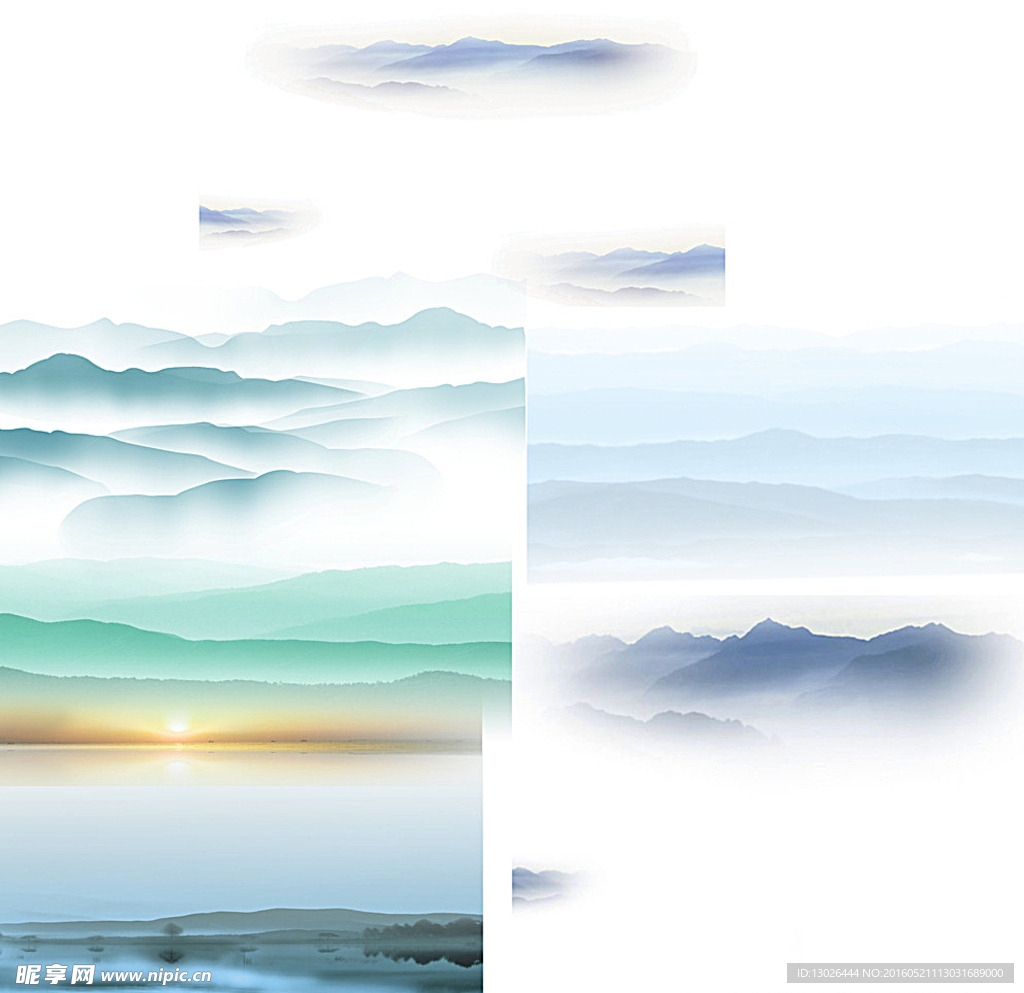 水墨山水背景图片