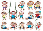 14款卡通猴子矢量素材