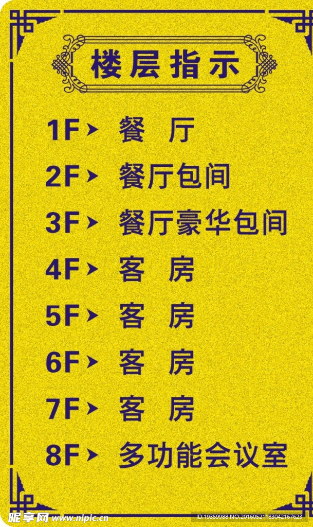 楼层指示牌