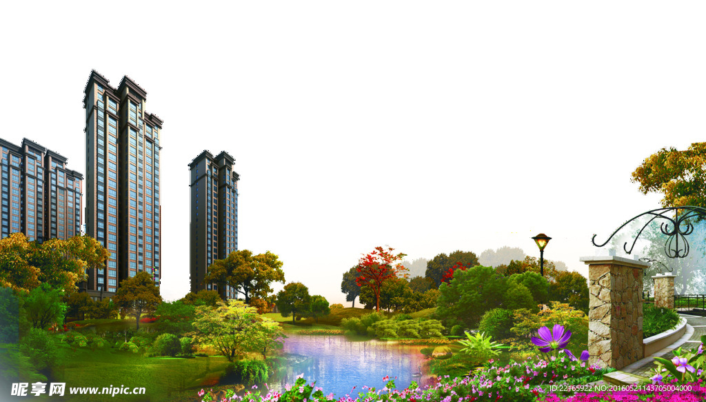 房地产合图水景