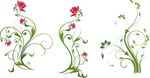 花纹 红色花朵