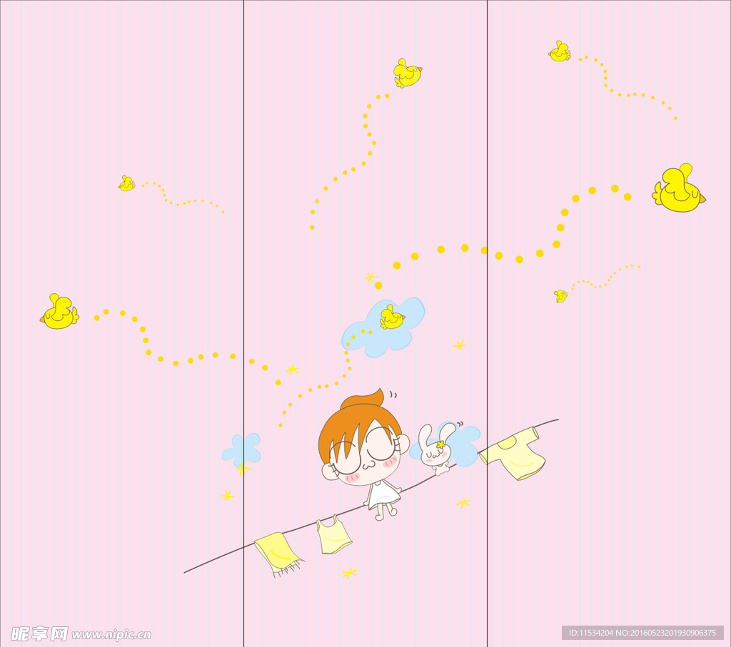 卡通小女孩