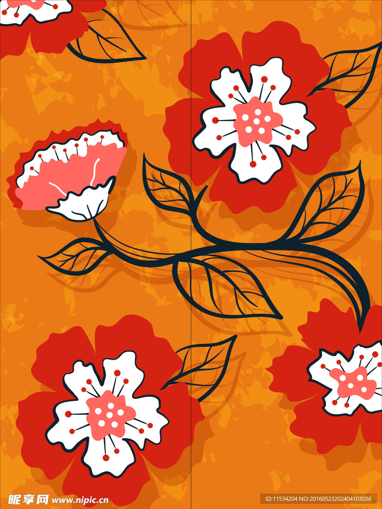 油画花