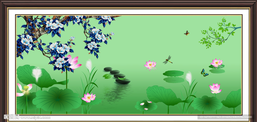 花鸟荷花