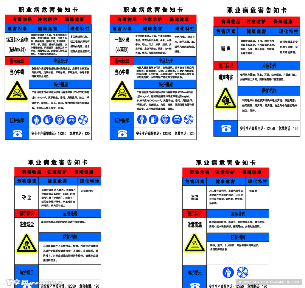 职业病危害告知卡