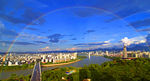 赣州城市上空的彩虹