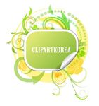 黄绿卷草 绿色卷叶边框