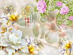 玉雕牡丹花