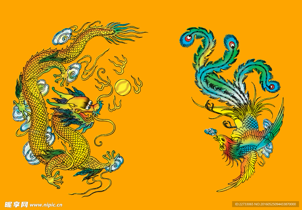 龙凤图素材