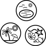 夏日沙滩图标
