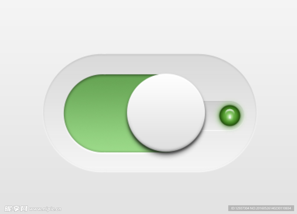 白色按钮绿色底
