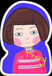 手绘插画 女孩