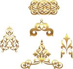 金色花纹 矢量花纹花边