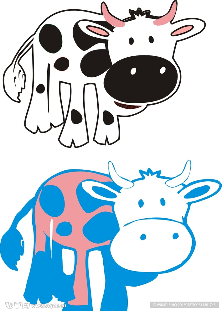 大奶牛矢量图