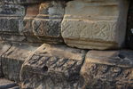 柬埔寨吴哥窟巴肯山砖石印记