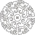 底纹 云花纹